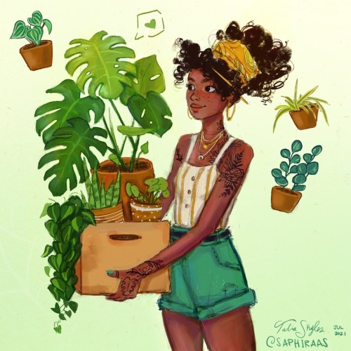 fyblackwomenart:
““Plant Mama” by Talia Skyles
”