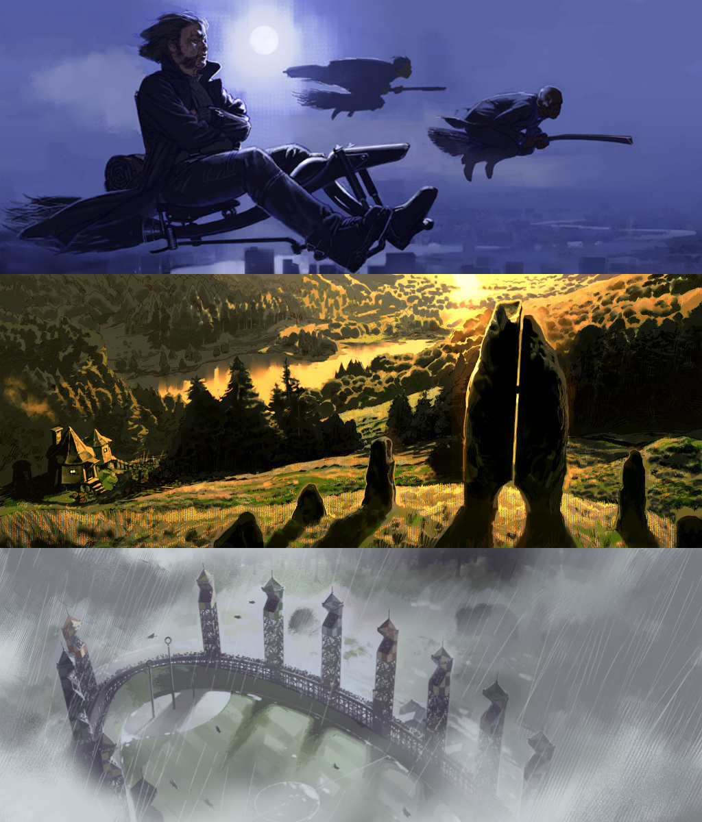 potterswheeezy:  Harry Potter Film Concept Art by Adam Brockbank (x) 