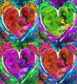 terracegallery:  All You Need Is L.O.V.E…  “Colorful Pop Hearts” Heart Art Mixed Media Sharon Cummings 2015, Love…      (via TumbleOn)