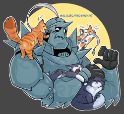 alicechrosnyart:Let Alphonse Have Cats!!!