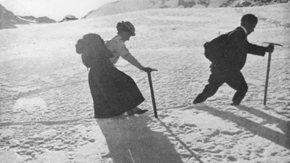 house-under-a-rock: Lucy Walker became the first woman to climb the Matterhorn in