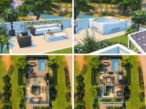 Rossetter (NO CC) I got this inspo from Pinterest, it was a super modern, eco looking house and I wa