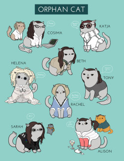 Kittycassandra:  Print Available Here: Https://Www.etsy.com/Listing/215985923/Orphan-Black-Cats-85X11In-Print