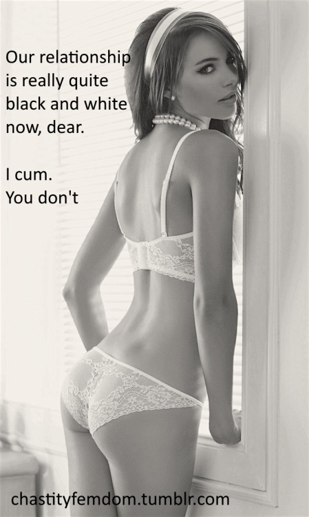 chastityfemdom:Black and white