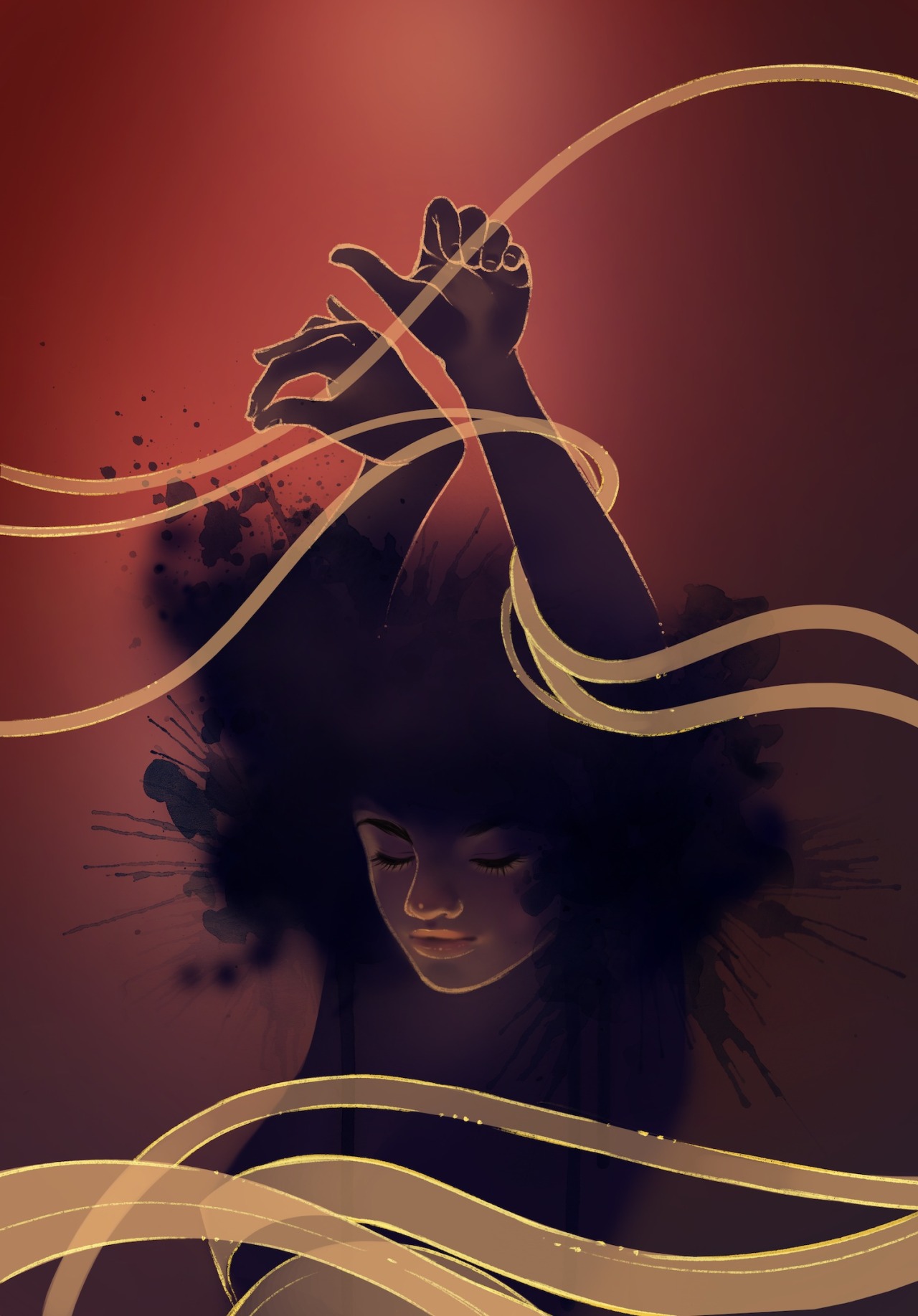 kelogsloops:Process for “Liberation”StagesI start off with a outline sketch to
