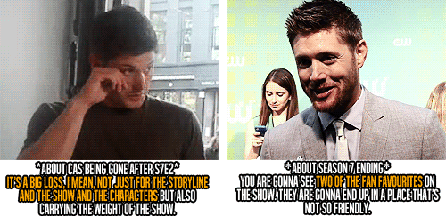 nice sweater :( — Jensen about Castiel, for anon Bonus: How do you...