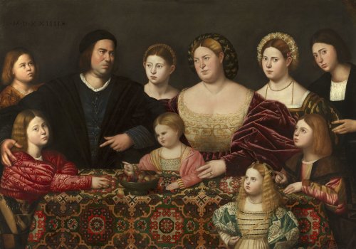 Bernardino Licinio, A Family Group, 1524. Oil on canvas, 123.2 x 177.3 cm. Royal Collection, UK.
