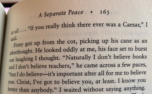Thinking About How Finny Trusts Gene Unconditionally On Everything, Including The Topic Of Julius Caesar,