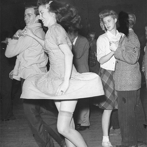: Swing Shift Dance. Photographed by Peter Stackpole. (1942)