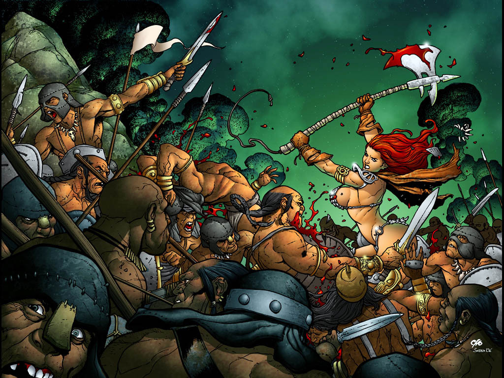 towritecomicsonherarms:  Red Sonja by Frank Cho 