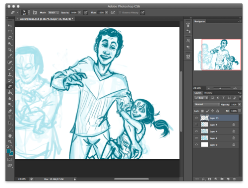 WIP of a Garak/Bashir picture with ladyyatexel&rsquo;s absolutely precious cardassian orphans.