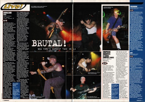  Kerrang! magazine / March 6, 1999 Biohazard and Dropkick Murphys live reviews