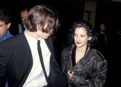 becauseitisjohnnydepp:  Johnny Depp &amp; Winona Ryder in 1990