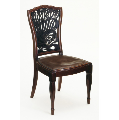 Arthur Heygate Mackmurdo, Dining Chair, 1883. Mahogany. London, England. Via V&amp;A