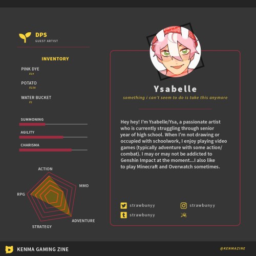 kenmazine:✨ GUEST ARTIST - @strawbunyy ✨Meet Ysabelle, our next guest artist! She has a lovely creat