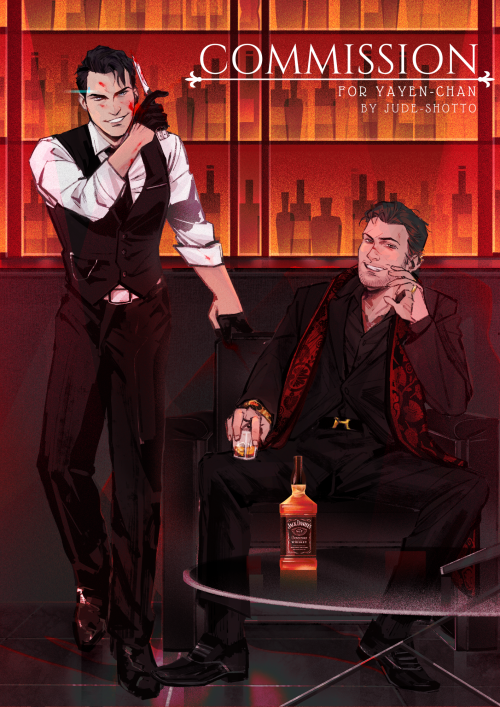 jude-shotto:jude-shotto: Commission (2/5) | Reed900 Mob AU for @yayen-chan​  Y'ALL There was a photo