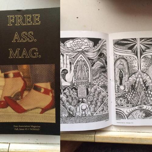 I was really excited to get issue 3 NOMAD of @freeassmag in the mail today! Drawings by yours truly 