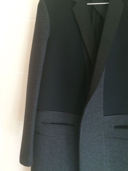 lacollectionneuse: crombie coat with tonal contrast patch • phoebe philo for céline&poun