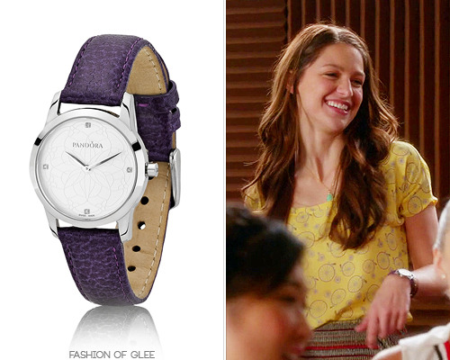 Thanks tikkamasalas!
Pandora ‘Fleur’ Diamond and Purple Leather Watch - $150.00 (EBAY)
Worn with: Nordstrom top, JanSport backpack
Also worn in: 5x04 ‘A Katy or a Gaga’, 5x05 ‘The End of Twerk’, 5x07 ‘The Puppet Master, 5x08 ‘Previously Unaired...