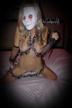 hotsouthernwife:  🎃13 Days of Halloween🎃🎃☠👻Day 8👻☠🎃BDSM…Don’t forget the safe word!☠Original post by @hotsouthernwife ☠