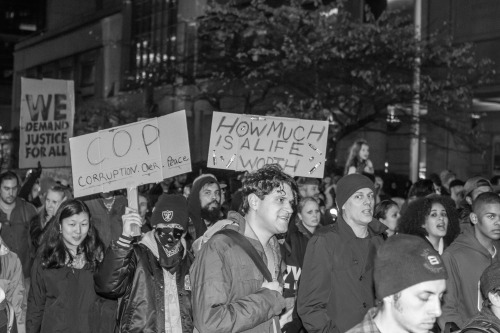 sdkfphotography:Ferguson protest, Portland 11/25/14. Nearly a thousand people marched the streets of