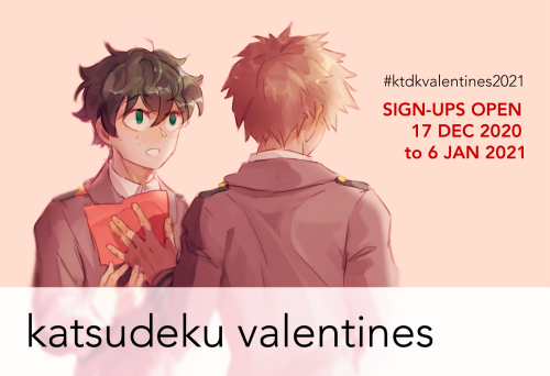 ktdkvalentines: Sign-ups for the 2021 event have opened: https://forms.gle/aeVi1T8V2if4ciHVAPlease r