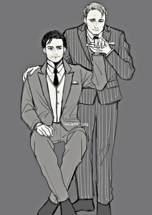 XXX mizozoh:  Hannigram B/W Commission for Catz photo