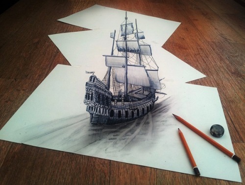 escapekit:  3D-Illusions  Dutch freelance artist Ramon Bruin is back with a new series of 3D pencil drawings 