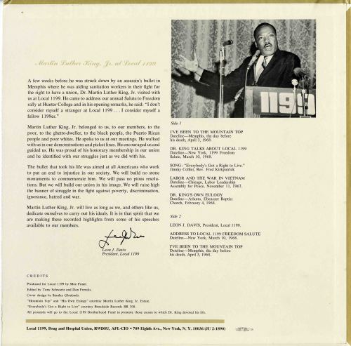 kheelcenter: #OnThisDay Martin Luther King Jr. spoke at his last New York City appearance before his assassination at Local 1199’s annual “Salute to Freedom” event @huntercollege on March 10, 1968 to promote the Poor People’s Campaign, a march