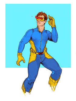 stefantosheff:  CYCLOPS redesign It’s a pretty big challenge to make yellow gloves  and boots look cool, but cyclops isn’t as much fun without them. His 90′s pallet is the one that defines him best visually, even though I really liked the John