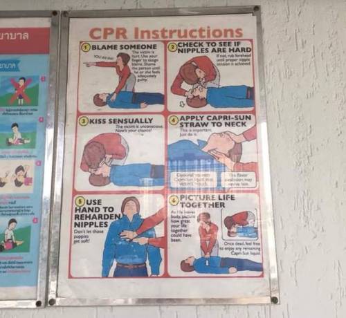 Porn Pics thai-with-booty:Useful cpr training poster