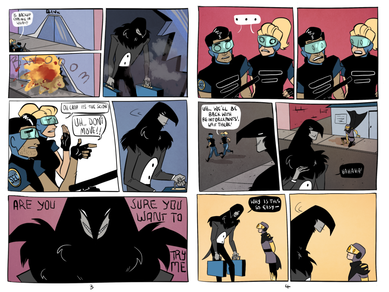 robotverve:  robotverve:  practicing comics??? the questionable morality of a superhero’s