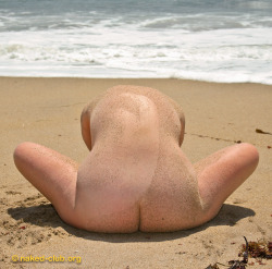 A nude beach yoga pose from our first event a few years ago.  This is &ldquo;hole in the wall&rdquo; beach, the southern extension of &ldquo;Panther Beach&rdquo; located north from Santa Cruz, California.