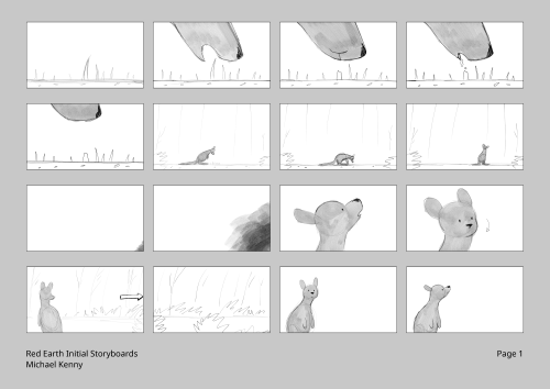 I recently recovered the initial storyboards for Red Earth that I thought I lost and was very sad ab