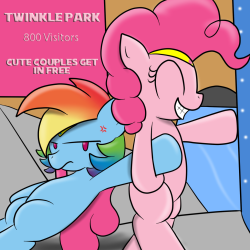 asksailorponies:  Pinkie PIe: Look here! It says, “Cute couples get in free”. Let’s go! Rainbow Dash: *Man, that girl is such a pain* Consider this the 800 Followers YAY Picture :3 I may get around to drawing some other’s OC’s when I can, but