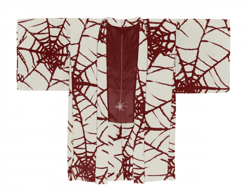 Spiderweb haori, by Gofukuyasan. I LOVE the hidden spider on the lining!