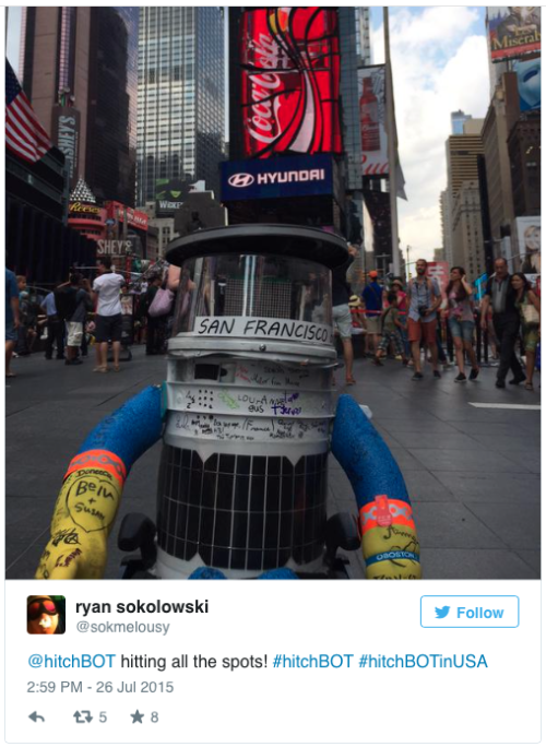 kingdededesairship:  gxrm666:  skullfuckingdemon:  micdotcom:  Canada sent a friendly robot to America. Americans destroyed it.This is why we can’t have nice things.  On Saturday, vandals in Philadelphia destroyed a hitchhiking robot from Canada named