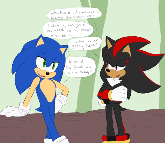 solar-socks: Tails upgrades Shadow's shoes so they