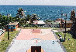 Imxplorer:    Love The Colors Of This Old San Juan Basketball Court. 