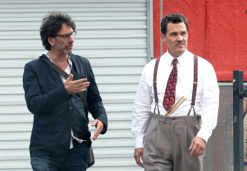 Joel and Ethan Coen while filming Hail, Caesar! (2016)