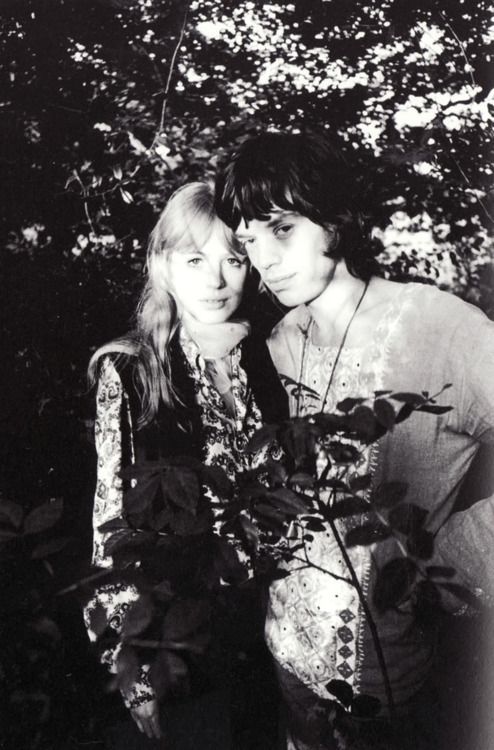 spacebass01: decadentchimera: Mick and Marianne by Micheal Cooper, July 1967.   The