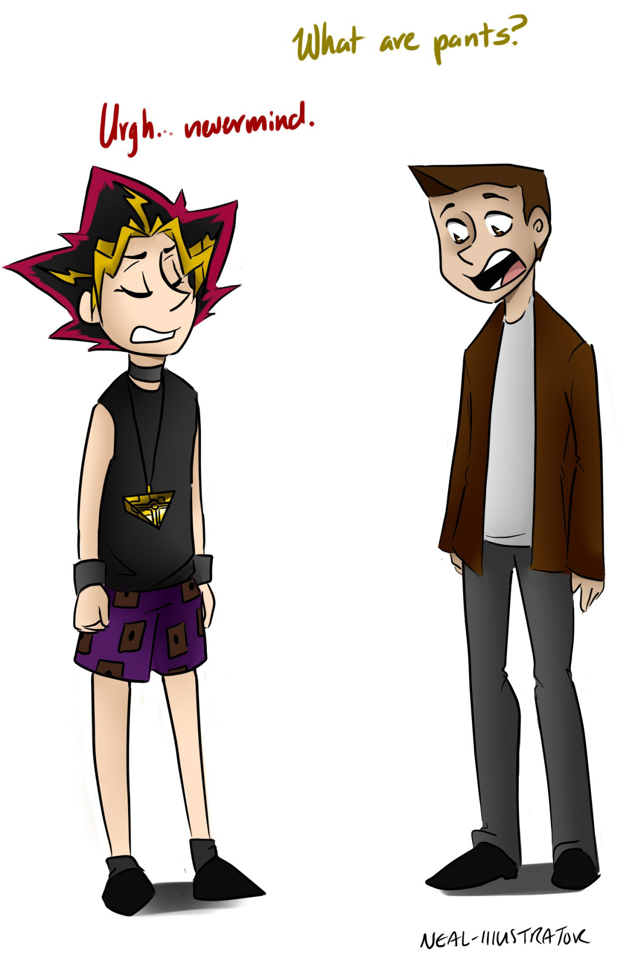 neal-illustrator:  He just wanted his pants back. (a parody of the hilarious book