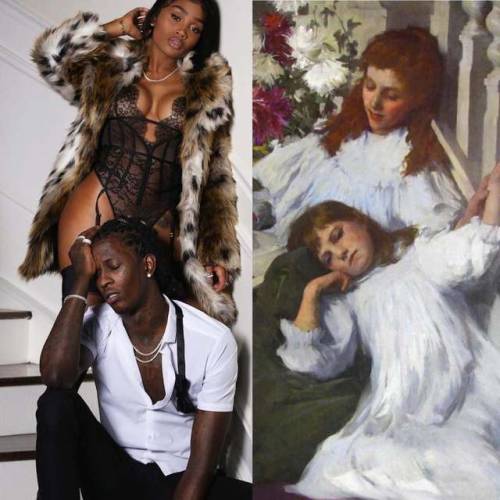 pr1nceshawn:  Young Thug As Paintings - Comparing the photos of rap artists with classical paintings by Hajar Benjida.