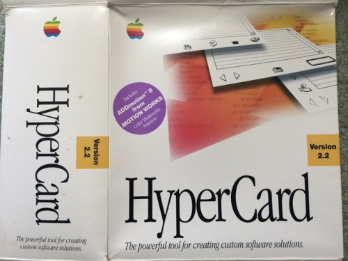 HyperCard! Here’s the box for version 2.2, which included the ability to build stand-alone apps as w