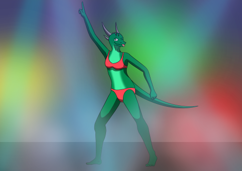“Wait for me!” Emerald wastes no time stripping down to pinkish-red undies, doing disco moves. She’s getting into it, giving playful winks to her siblings as well. (Also, bonus glitter undies to rock the night with) https://www.youtube.c