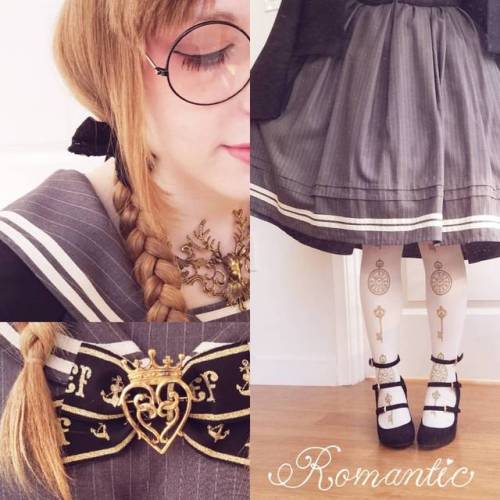 mis-fortuneee:Twinning with a friend for a small meet up in Japantown today! ⛵ . . . #lolita_fashion