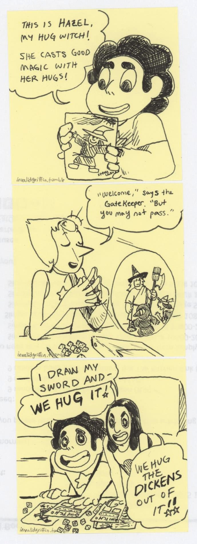 invalidgriffin:   Inktober #8 - Steven and Connie play Witch: The Slumbering! …in