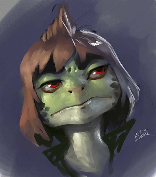 bookofrat:  a quick doodle of Emma after finishing a few more commissions, but heading