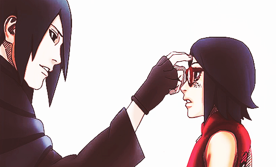 papasasukes:    "Don't make that face... Until next time.."   When Sarada