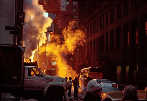 1984, New York, steam jet in the morning sunPhoto: Frank Horvat